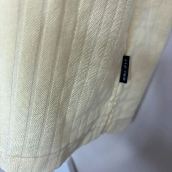 Nike Golf Dri-fit Yellow Ribbed Polo T Shirt top Size Large Mens - Picture 2 of 6